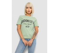 Футболка женская с принтом, цвет оливковый, 241R137