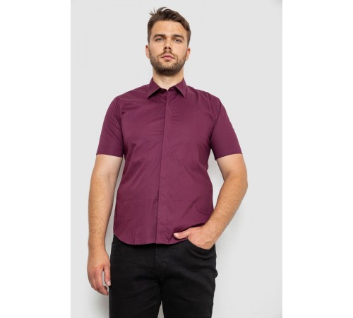 Рубашка мужская однотонная, цвет сливовый, 214R6917