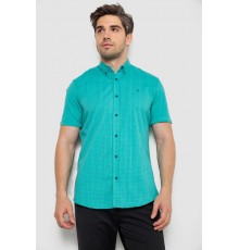Рубашка мужская с принтом, цвет бирюзовый, 214R4564-4