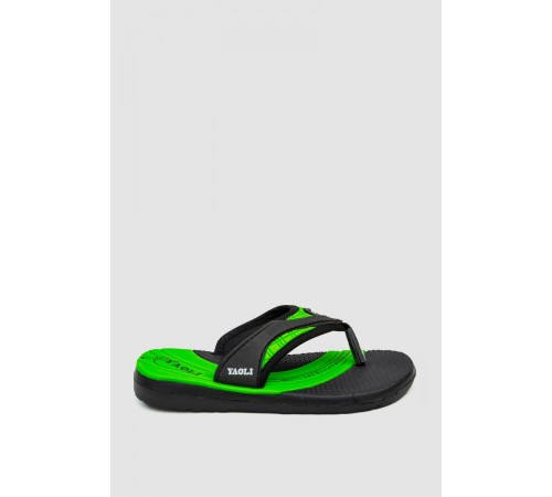 В'єтнамки дитячі, колір чорно-салатовий, 243R9015B-17