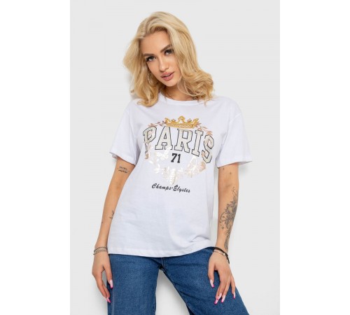 Футболка женская, цвет белый, 244R4585