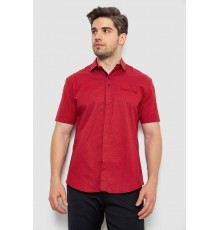 Рубашка мужская с принтом, цвет бордовый, 214R7130