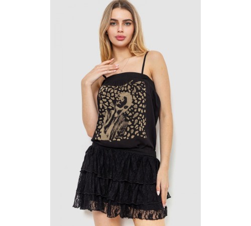 Сарафан, колір чорний, 244R032