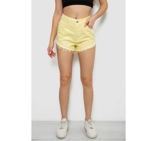 Шорты женские джинсовые, цвет желтый, 182R1648S21
