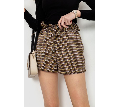 Шорти жіночі шифонові, колір коричнево-бежевий, 244R076