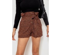 Шорти жіночі шифонові, колір коричнево-чорний, 244R079