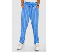 Брюки женские в полоску, цвет голубой, 244R306