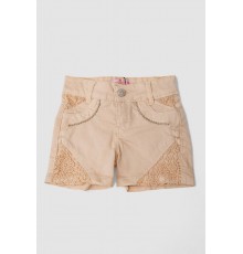 Шорти джинсові для дівчинки, колір бежевий, 247R10033