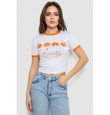 Футболка-топ жіноча з принтом, колір білий, 244R604