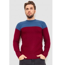 Свитер мужской двухцветный, цвет сине-бордовый, 161R1205