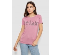 Футболка женская с принтом, цвет пудровый, 244R610