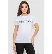 Футболка жіноча з принтом, колір білий, 244R501