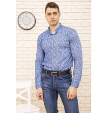 Голубая рубашка мужская, хлопковая, 511F015