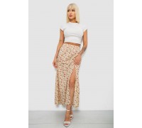 Спідниця софт із квітковим принтом, колір жовтий, 257R11