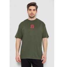Футболка чоловіча з принтом, колір хакі, 244R7024