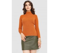 Гольф жіночий в рубчик, колір теракотовий, 204R036