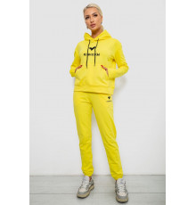 Спортивный костюм женский двухнитка, цвет желтый, 214R1419-007