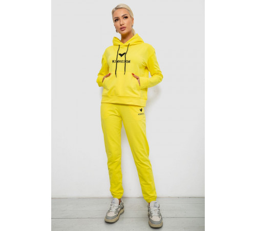 Спортивный костюм женский двухнитка, цвет желтый, 214R1419-007