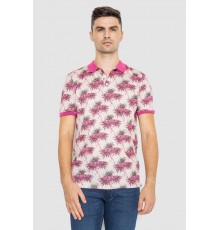 Поло мужское с принтом, цвет розово-бежевый, 247R309