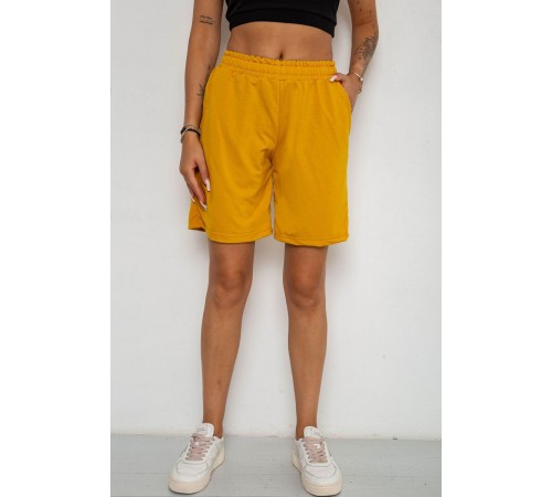 Шорти жіночі однотонні, колір гірчичний, 238R57820