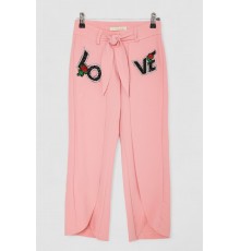 Штани для дівчаток вільного крою, колір рожевий, 247R3821