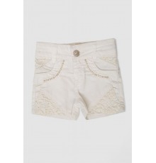 Шорты джинсовые для девочек, цвет молочный, 247R10033