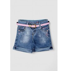 Шорты джинсовые для девочки, цвет синий, 247R1205