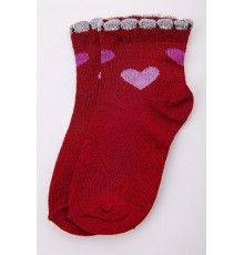 Бавовняні дитячі шкарпетки, бордового кольору, 167R601-1