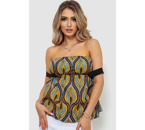 Топ жіночий різнокольоровий, колір різнобарвний, 244R066