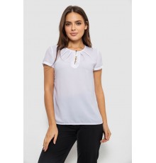 Блуза однотонна, колір білий, 230R112