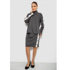 Костюм жіночий класичний, колір сірий, 257R322-1