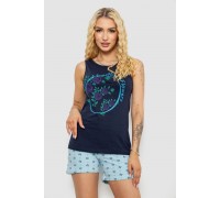 Пижама женская с принтом, цвет синий, 243R24478