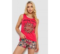 Пижама женская с принтом, цвет малиновый, 243R24491