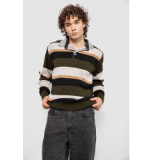 Светр-обманка чоловічий, колір бежево-чорний, 161R901-2