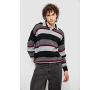 Свитер-обманка мужской, цвет серо-черный, 161R901-2