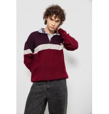 Свитер-обманка мужской, цвет бордовый, 161R913