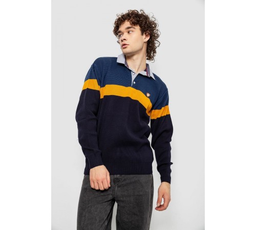 Свитер-обманка мужской, цвет синий, 161R913