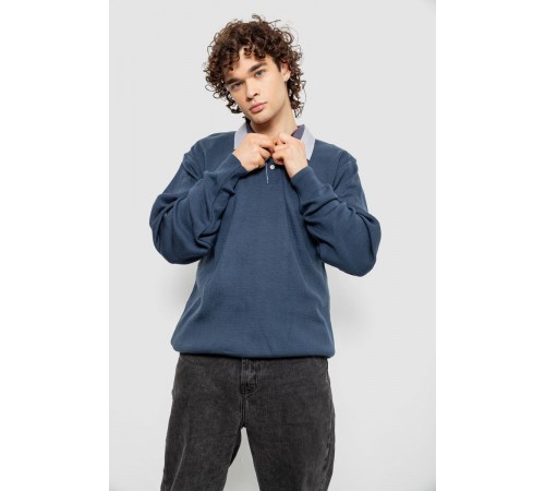 Свитер-обманка мужской, цвет синий, 161R924