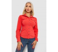 Сорочка жіноча однотонна, колір кораловий, 230R068