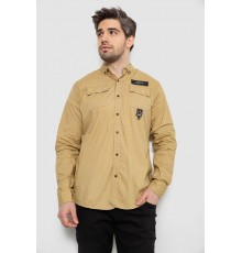 Сорочка чоловіча, колір бежевий, 186R01-1