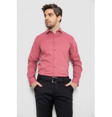 Рубашка мужская однотонная, цвет пудровый, 186R2013