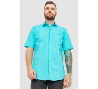 Чоловіча сорочка з принтом, колір бірюзовий, 186R7108