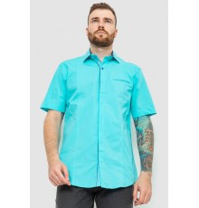 Мужская рубашка с принтом, цвет бирюзовый, 186R7108