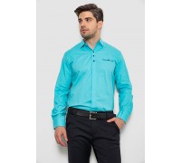 Рубашка мужская  классическая, цвет бирюзовый, 186R7114-5