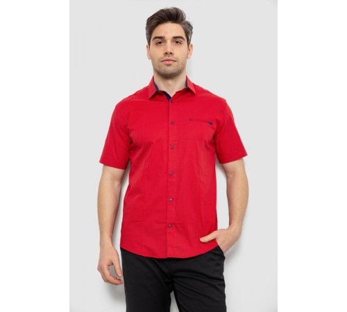 Мужская рубашка с принтом, цвет красный, 186R7124