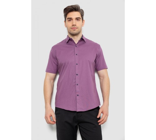 Рубашка мужская с принтом, цвет сиреневый, 186R7338