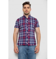 Сорочка чоловіча в клітинку, колір синьо-червоний, 214R0113