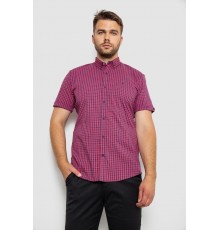 Рубашка мужская в клеточку, цвет красный, 214R4564-1