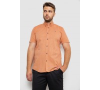 Рубашка мужская в клеточку, цвет оранжевый, 214R4564-3