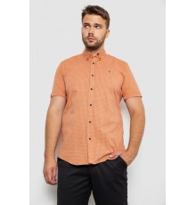 Сорочка чоловіча в клітинку, колір помаранчевий, 214R4564-3